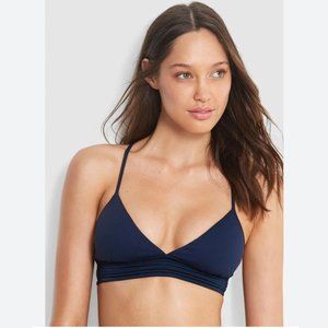 Seafolly Quilted Fixed Tri Swimsuit Top Indigo NWOT